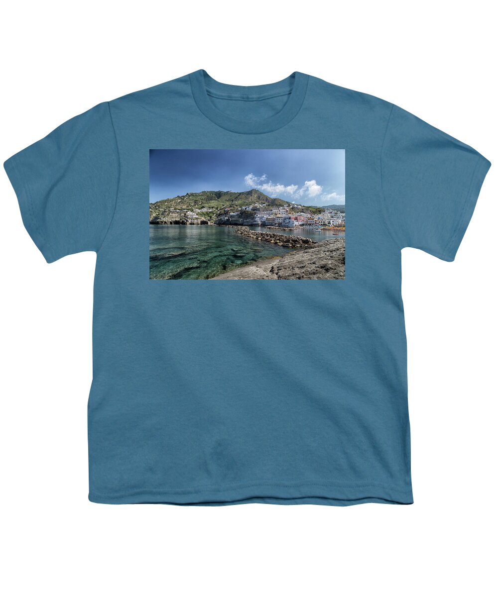View Youth T-Shirt featuring the photograph View of SantAngelo in Ischia Island #4 by Vivida Photo PC