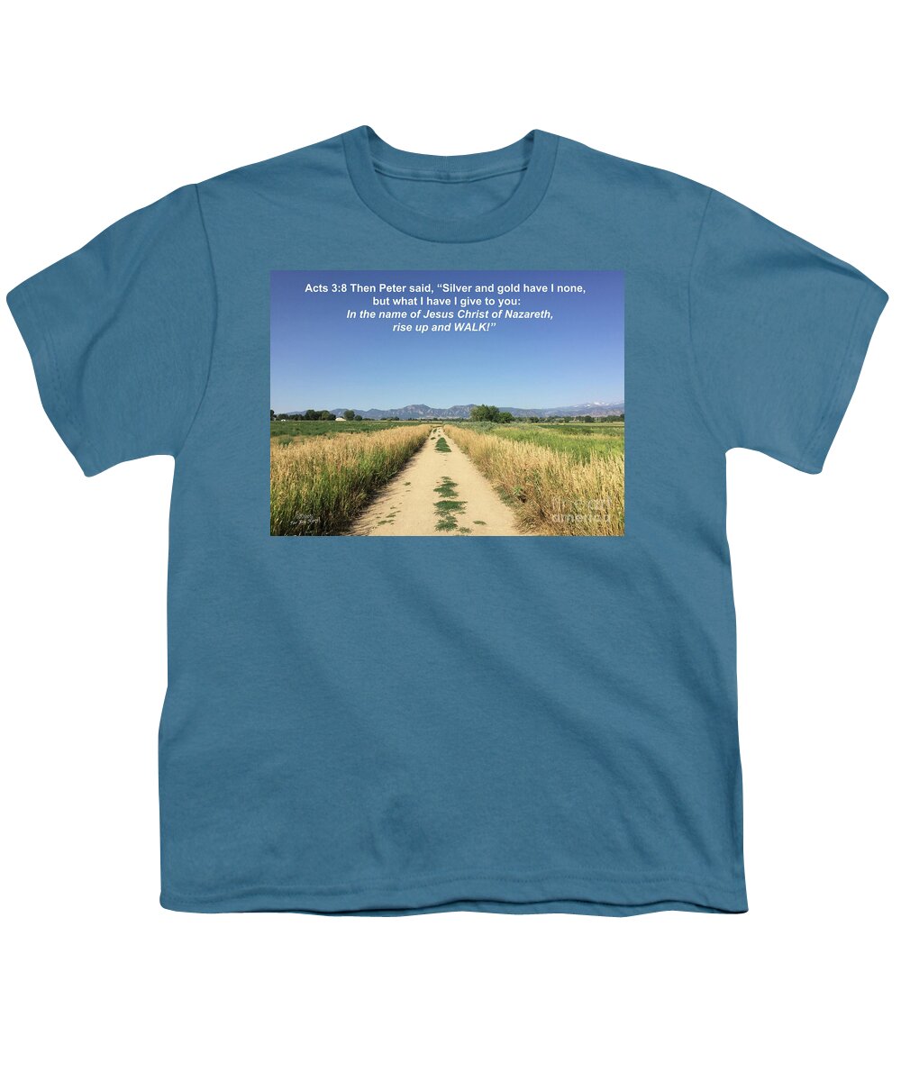  Youth T-Shirt featuring the mixed media Acts 3 8 by Lori Tondini