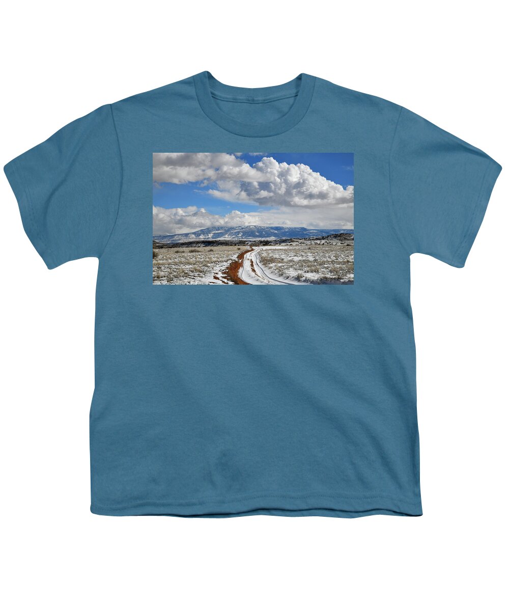 Ruby Mountain Youth T-Shirt featuring the photograph Beautiful Clouds over Grand Mesa in Grand Junction Colorado by Ray Mathis