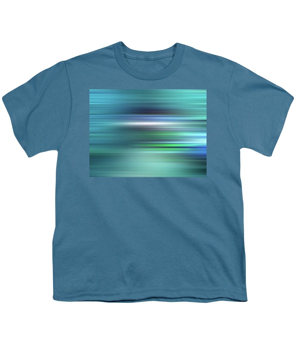 Turquoise Abstract Youth T-Shirt featuring the photograph Blue Ocean Abstract by Gill Billington