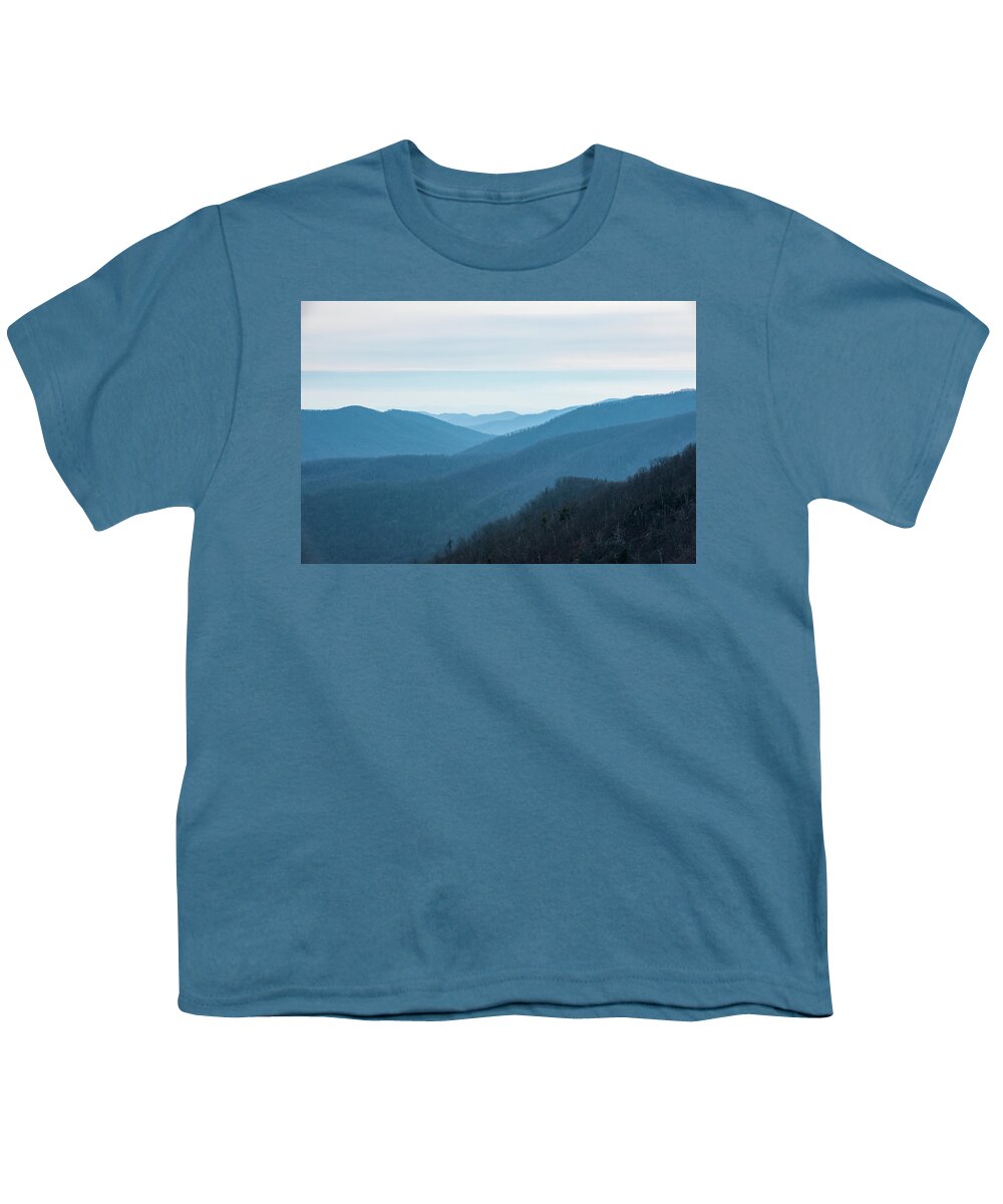 Blue Ridge Youth T-Shirt featuring the photograph Blue Ridge Mountains by Mark Duehmig
