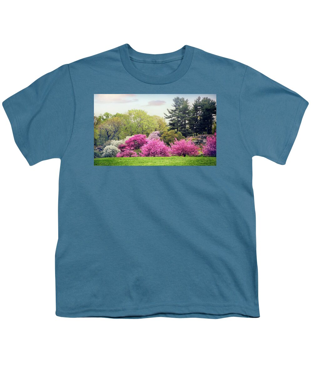 Cherry Tree Youth T-Shirt featuring the photograph Cherry on a Hillside by Jessica Jenney