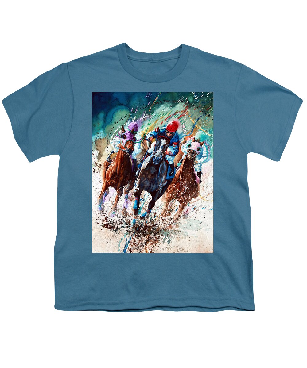 Sports Art Youth T-Shirt featuring the painting For The Roses by Hanne Lore Koehler