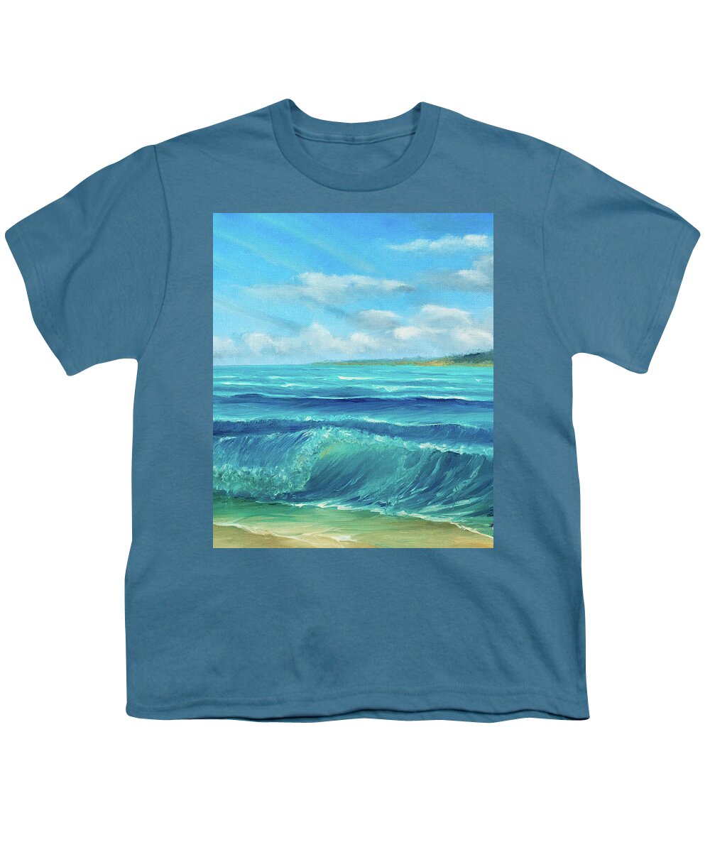 Beach Youth T-Shirt featuring the painting Gentle Breeze by Renee Logan