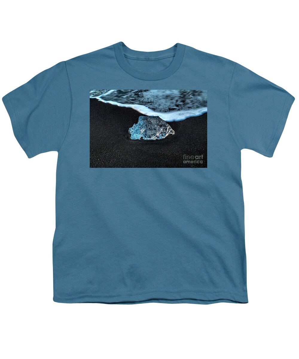 Glacial Beach Ice 1 Youth T-Shirt featuring the photograph Glacial Beach Ice 1 by M G Whittingham