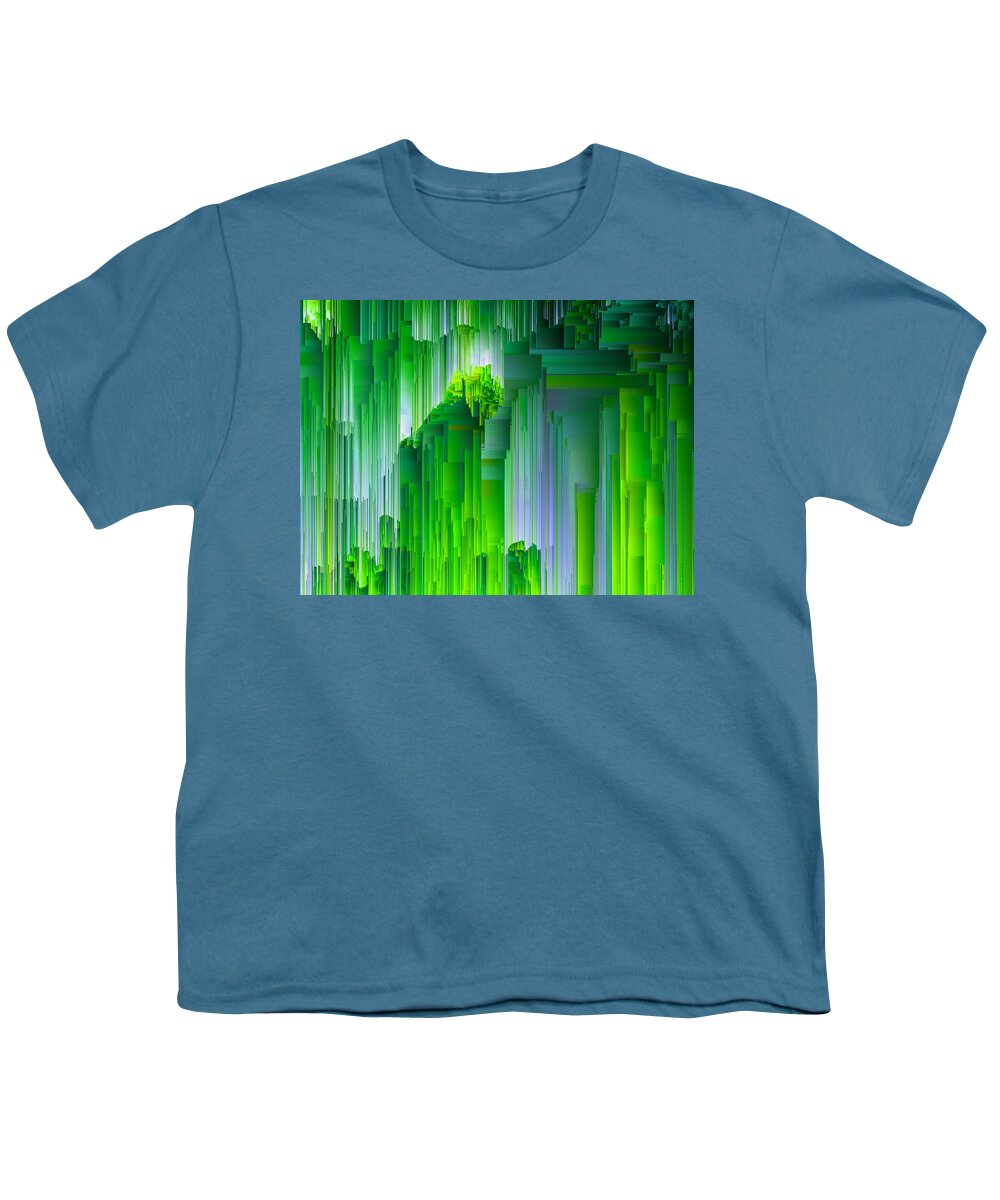 Glitch Youth T-Shirt featuring the digital art Glitchin' Nature by Jennifer Walsh
