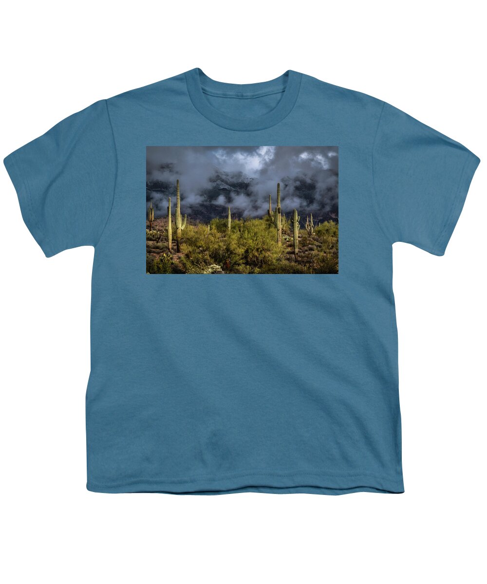 Arizona Youth T-Shirt featuring the photograph I Could Almost Touch The Clouds by Saija Lehtonen