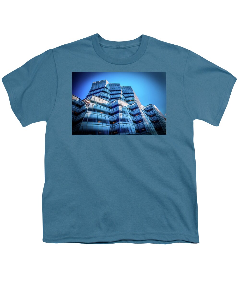 Building Youth T-Shirt featuring the photograph IAC Frank Gehry Building by Louis Dallara