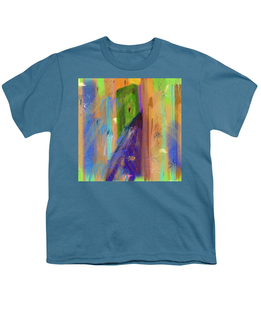 Abstract Youth T-Shirt featuring the digital art Kasbah Square by Sherry Killam