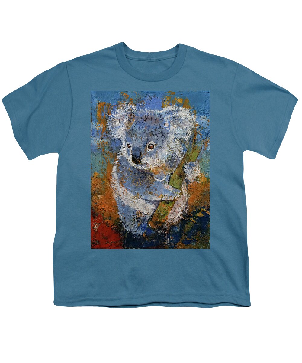 Baby Youth T-Shirt featuring the painting Koala by Michael Creese