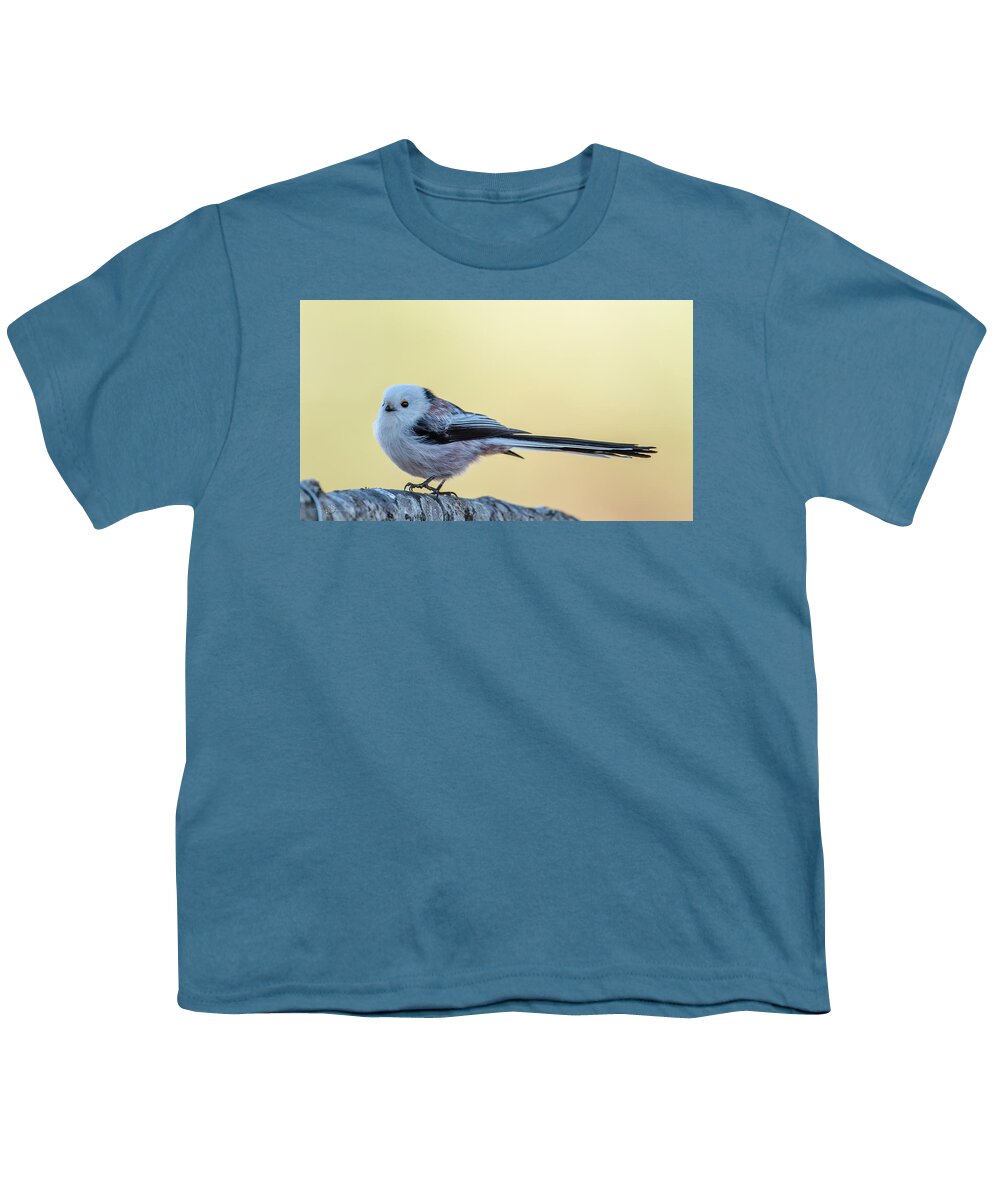 Long-tailed Tit Youth T-Shirt featuring the photograph Looong Tailed Tit by Torbjorn Swenelius