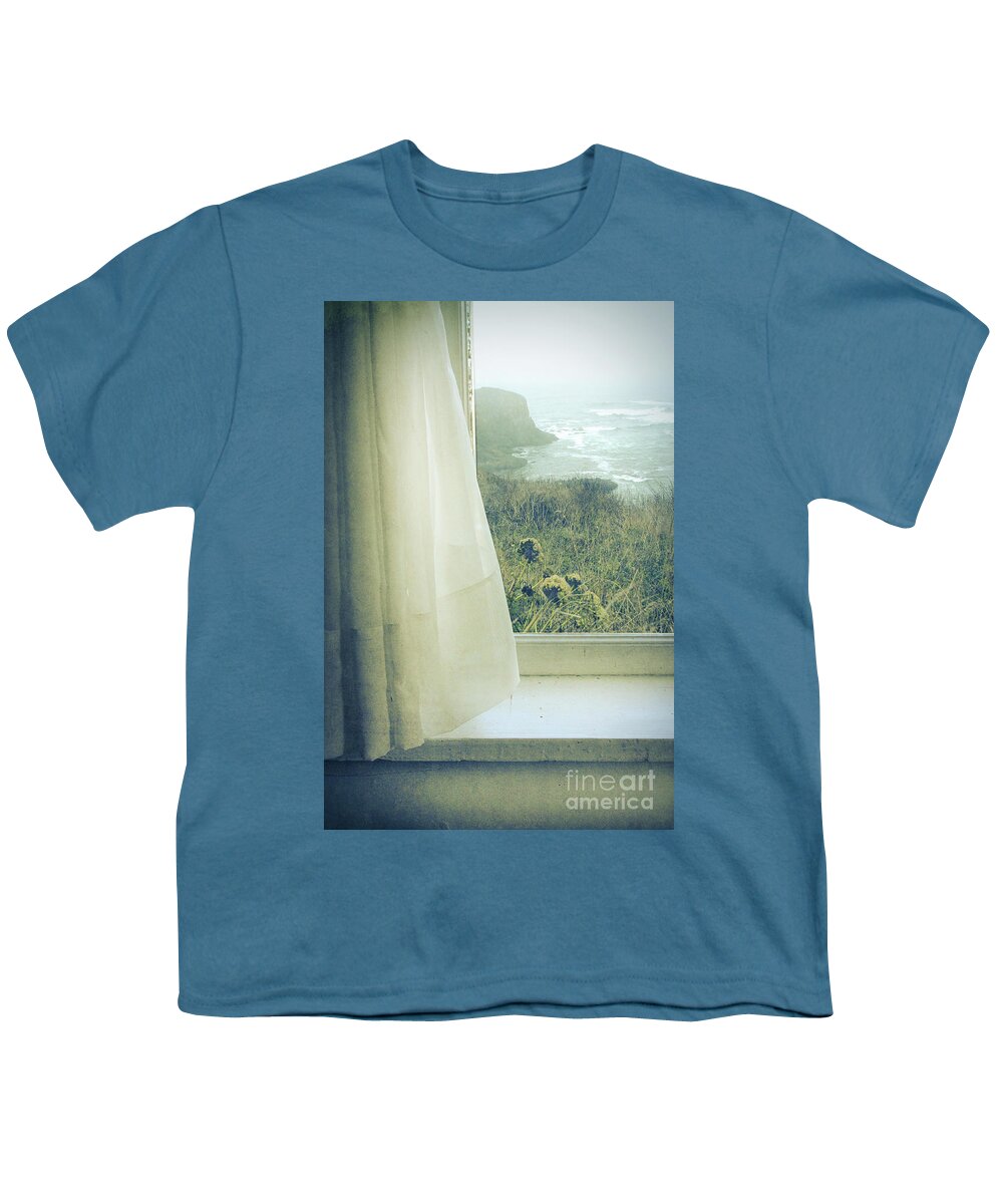Window Youth T-Shirt featuring the photograph Ocean View Out Widow by Jill Battaglia