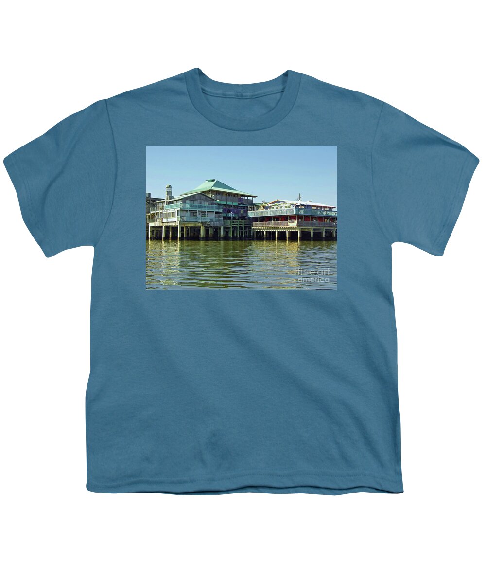 Cedar Key Youth T-Shirt featuring the photograph On The Waterfront by D Hackett