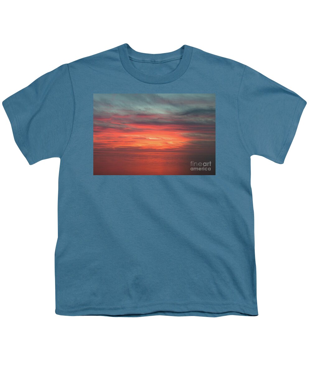 Sky Youth T-Shirt featuring the photograph Red Sky - Sailors Delight by Dale Powell