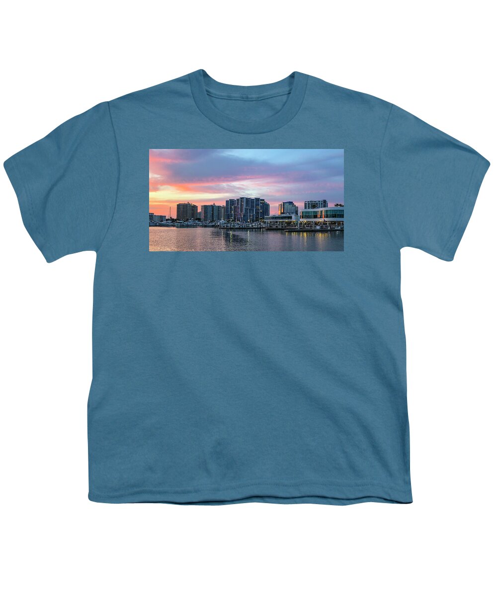 City Youth T-Shirt featuring the photograph Sarasota Skyline by Ginger Stein