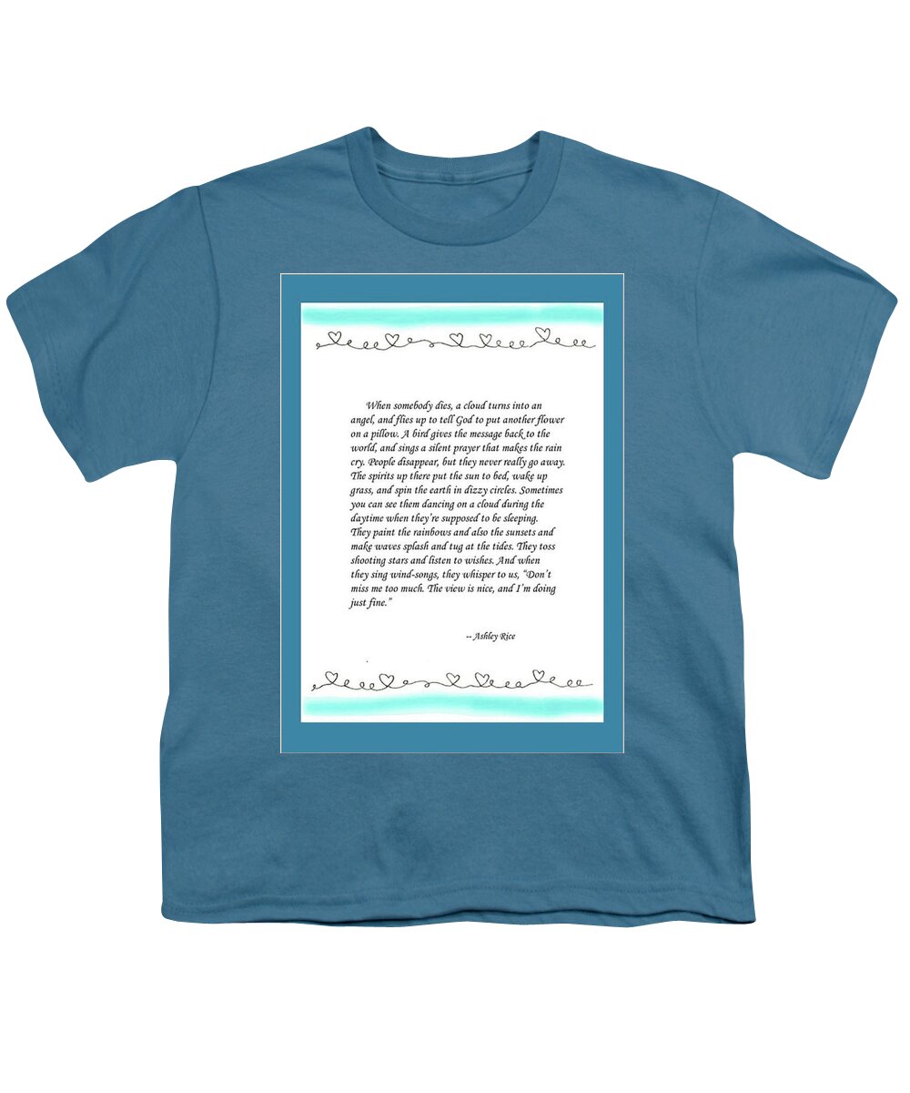 Sympathy Card Youth T-Shirt featuring the drawing Sympathy card by Ashley Rice