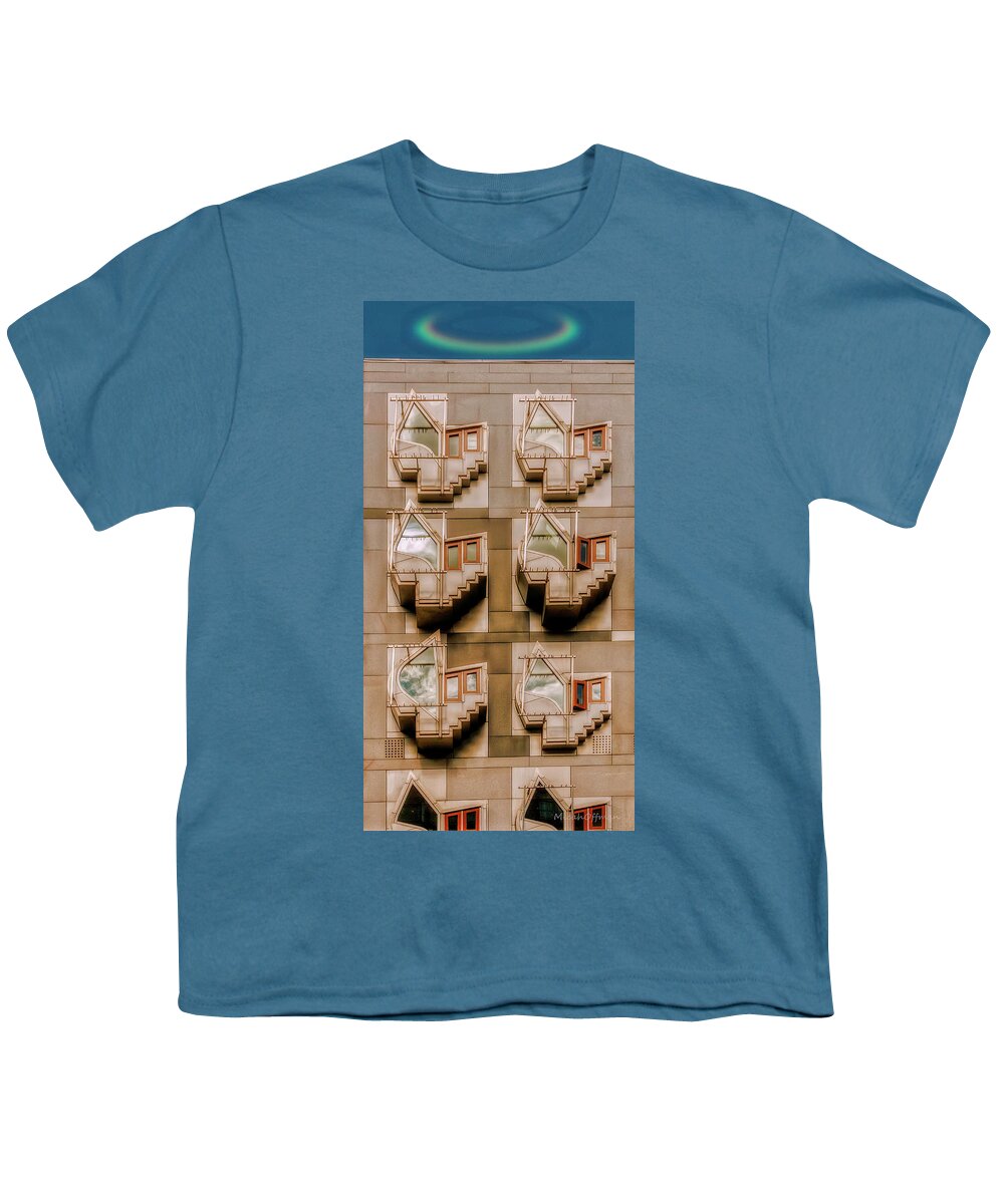 Windows Youth T-Shirt featuring the photograph The thinking rooms Cloudy Sky by Micah Offman