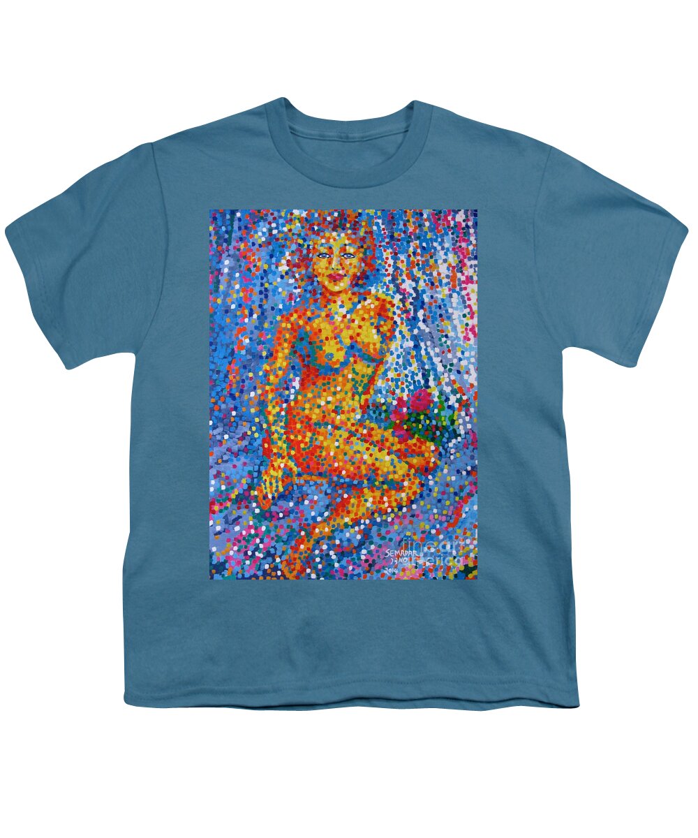 Venus Venus Youth T-Shirt featuring the painting Venus by Santina Semadar Panetta