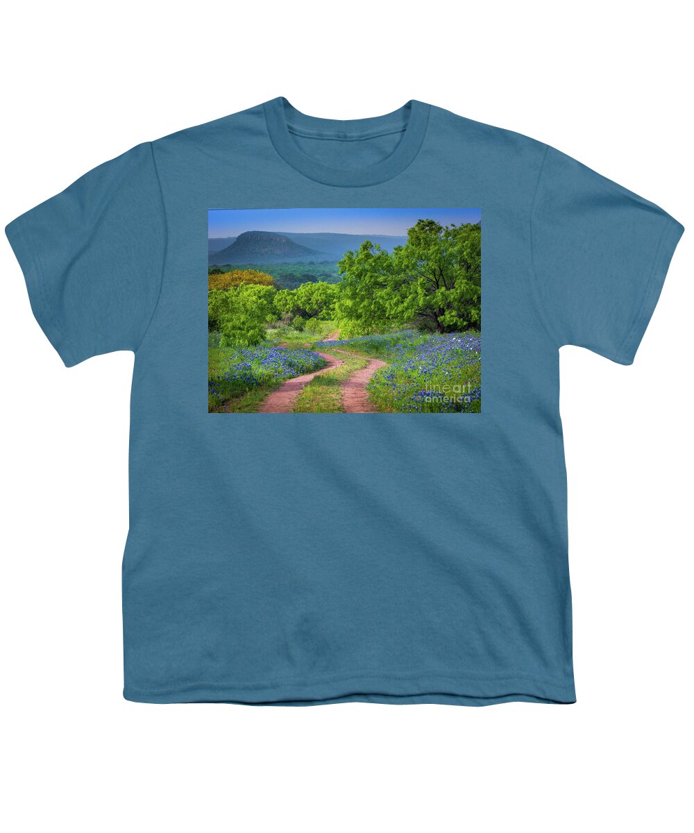 America Youth T-Shirt featuring the photograph Willow City Road 4/3 by Inge Johnsson