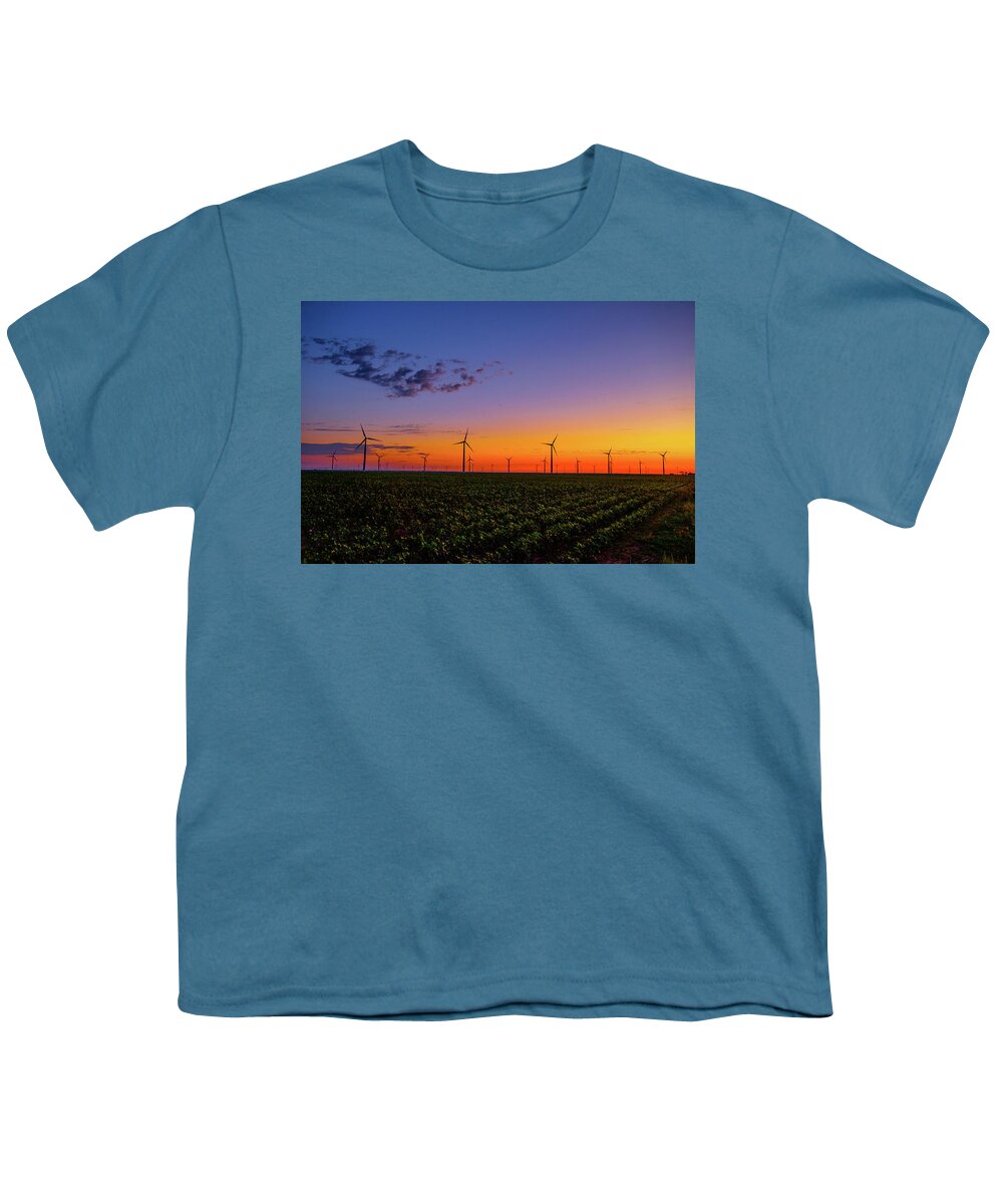 Sunrise Youth T-Shirt featuring the photograph Wind Field Sunrise by Johnny Boyd