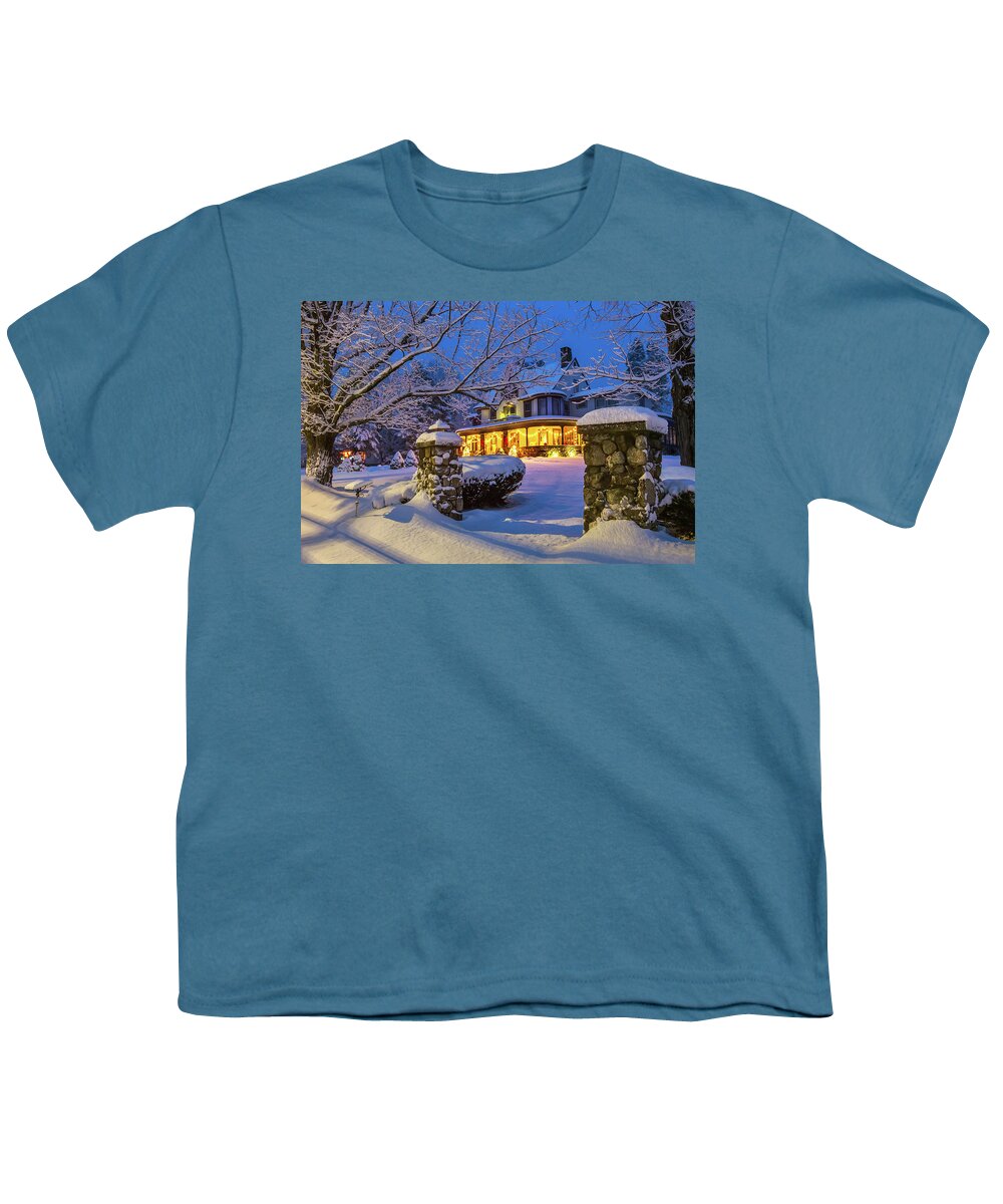 Winter Youth T-Shirt featuring the photograph Winter Inn by White Mountain Images