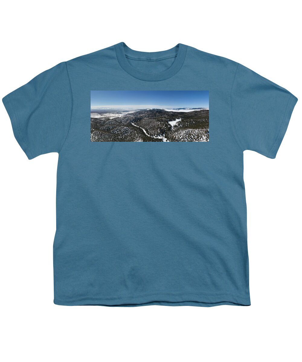 Snow Youth T-Shirt featuring the photograph Atlas mountains snow forest in Morocco #1 by Mikhail Kokhanchikov