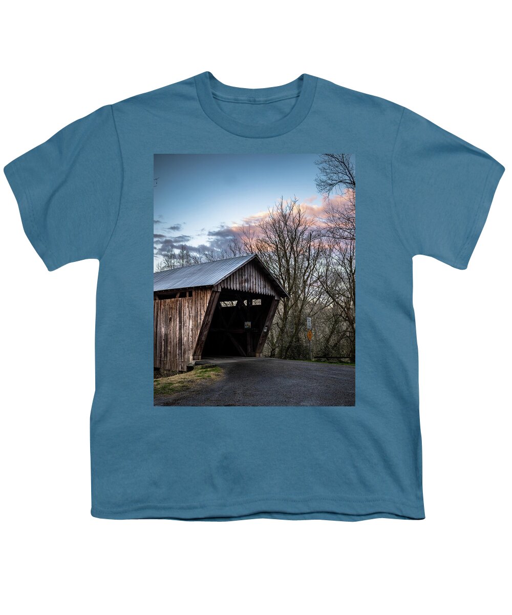 Wood Youth T-Shirt featuring the photograph Bennett's Mill Bridge #1 by Rick Nelson
