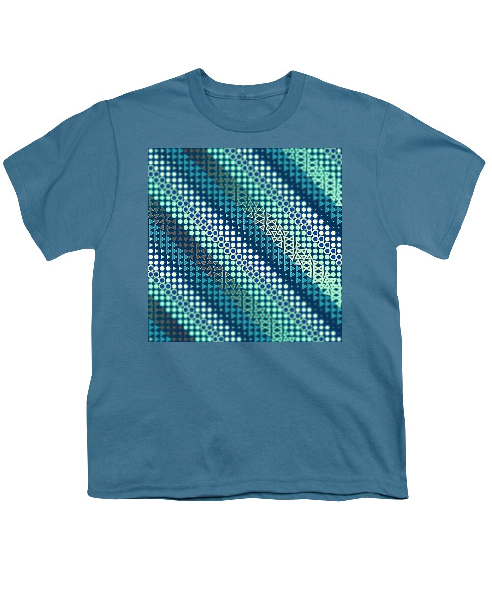 Abstract Youth T-Shirt featuring the digital art Pattern 1 #1 by Marko Sabotin