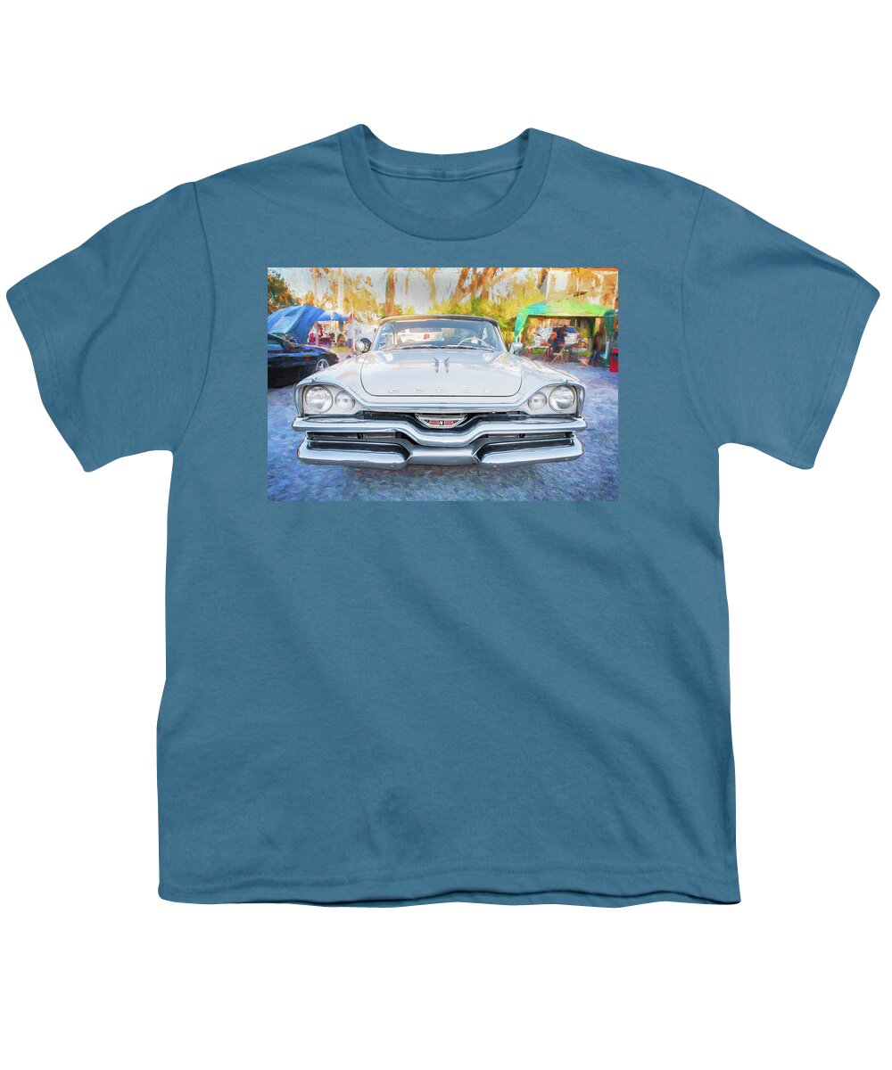 1957 Dodge Coronet Lancer 2 Door Coupe Youth T-Shirt featuring the photograph 1957 Dodge Coronet Lancer 2 Door Coupe X122 by Rich Franco