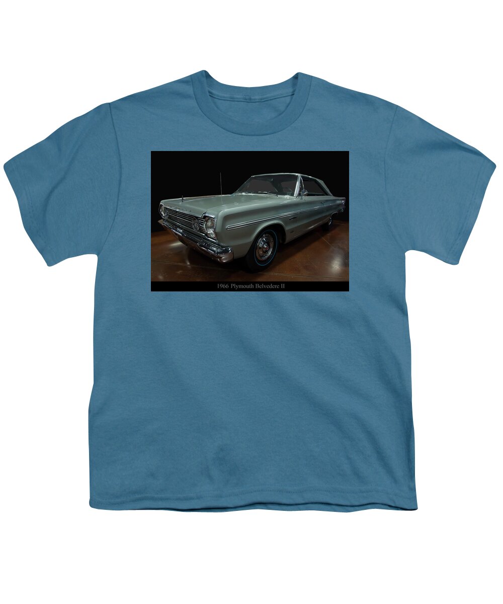 1966 Plymouth Belvedere Ii Youth T-Shirt featuring the photograph 1966 Plymouth Belvedere II by Flees Photos