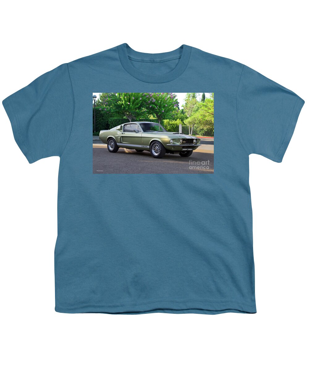 1967 Ford Mustang Shelby Gt500 Youth T-Shirt featuring the photograph 1967 Ford Mustang Shelby GT500 by Dave Koontz