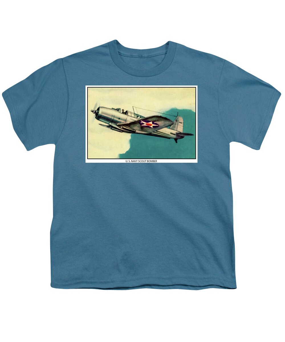 Abrams Youth T-Shirt featuring the photograph Wings Cigarette Airplane Trading Card #30 by Pheasant Run Gallery