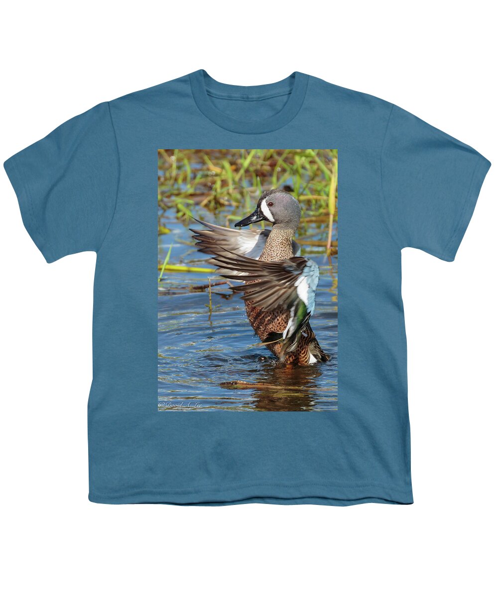 Birds Youth T-Shirt featuring the photograph A Blue-winged Teal by David Lee