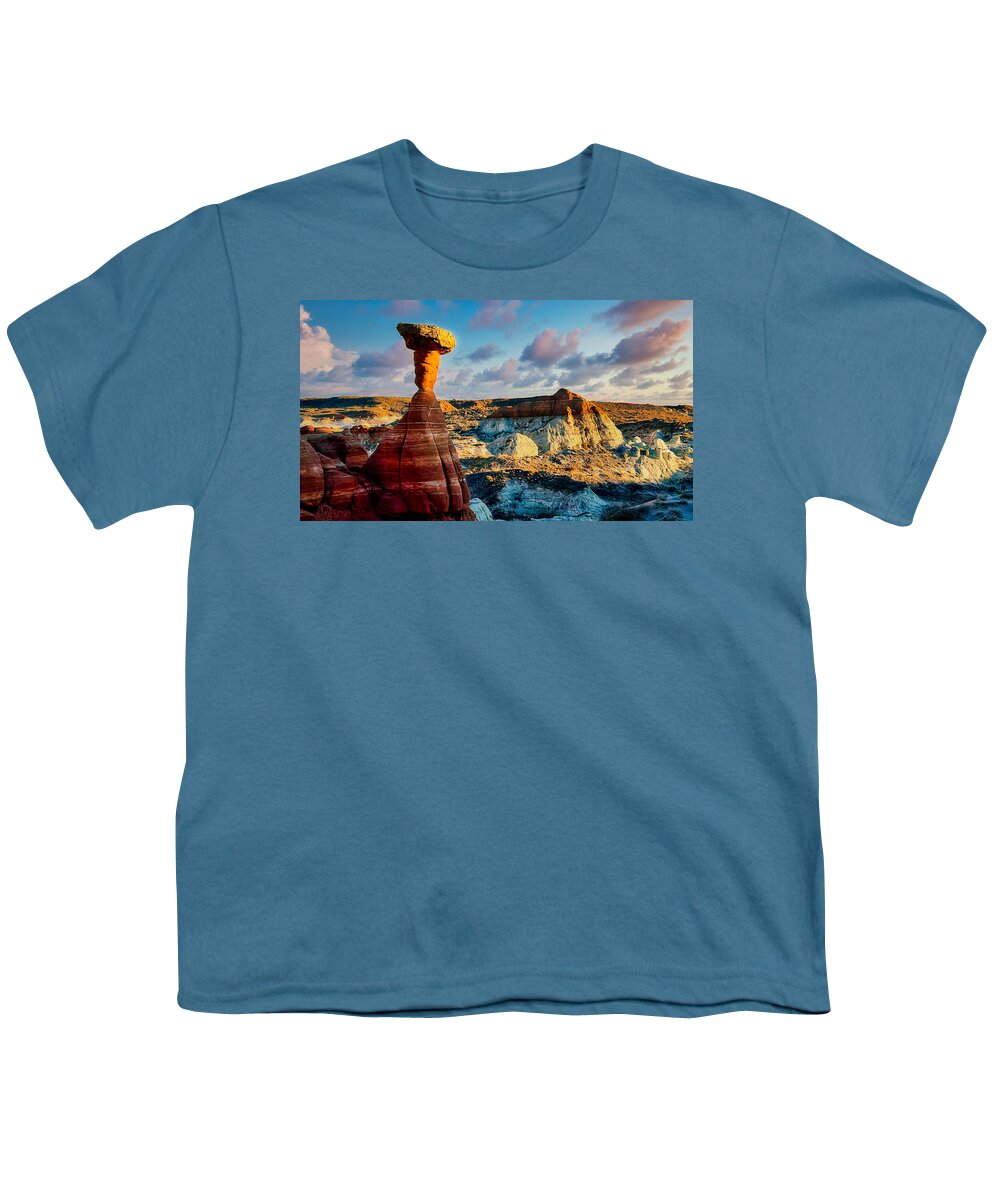 Desert Youth T-Shirt featuring the photograph A Toadstool Sunset by Bradley Morris