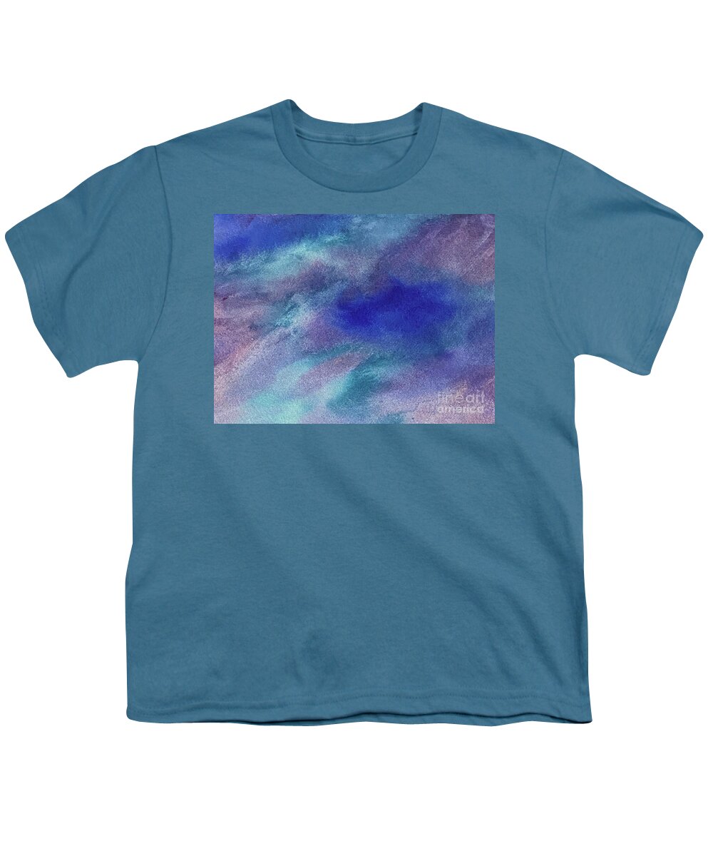 Clouds Youth T-Shirt featuring the painting Abstract Clouds by Lisa Neuman