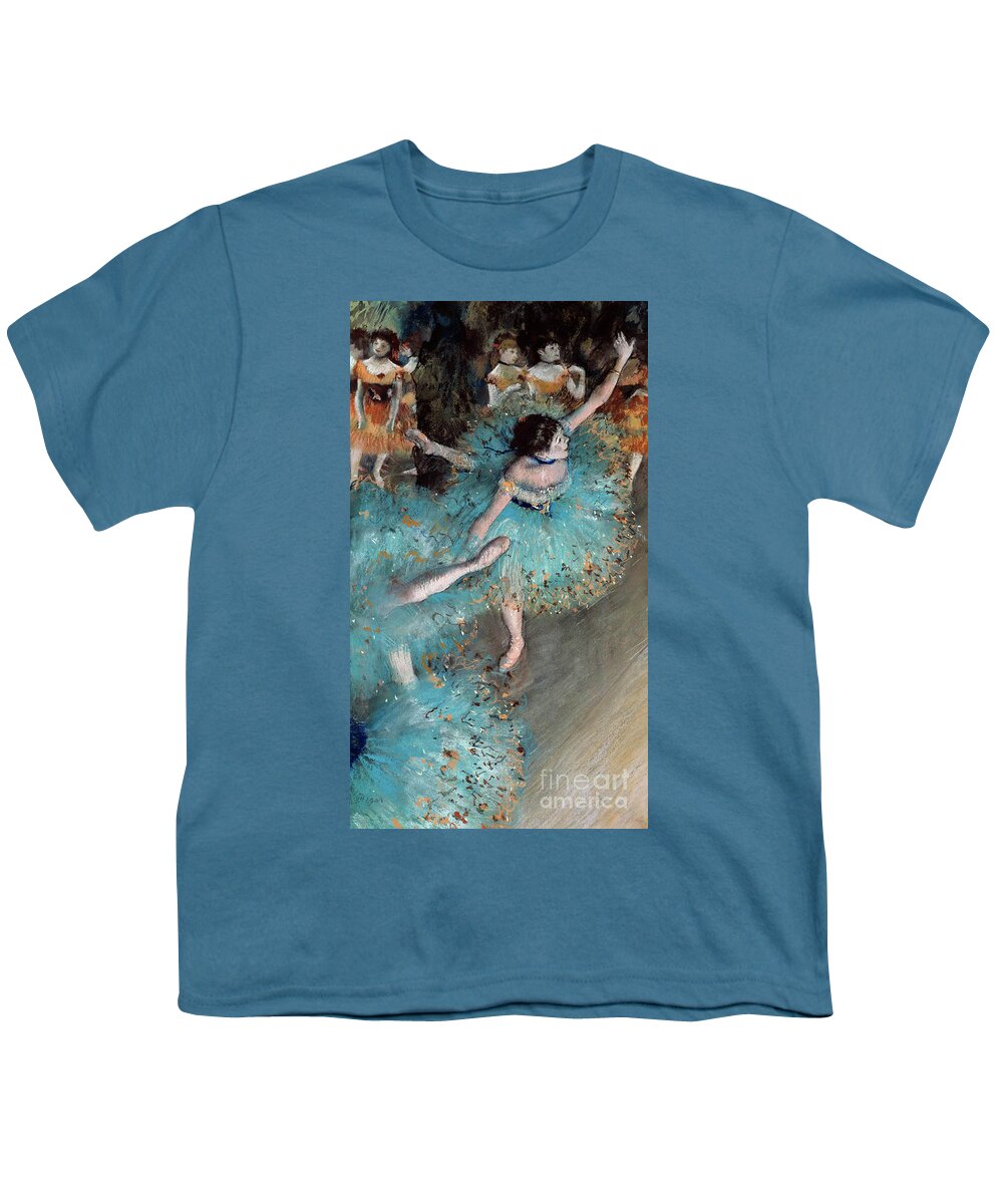 Degas Youth T-Shirt featuring the painting Ballerina on pointe by Edgar Degas