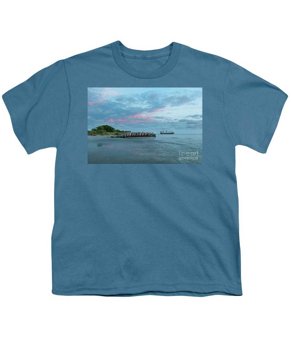 Bbc Chartering Youth T-Shirt featuring the photograph Carolina Salty Shores by Dale Powell