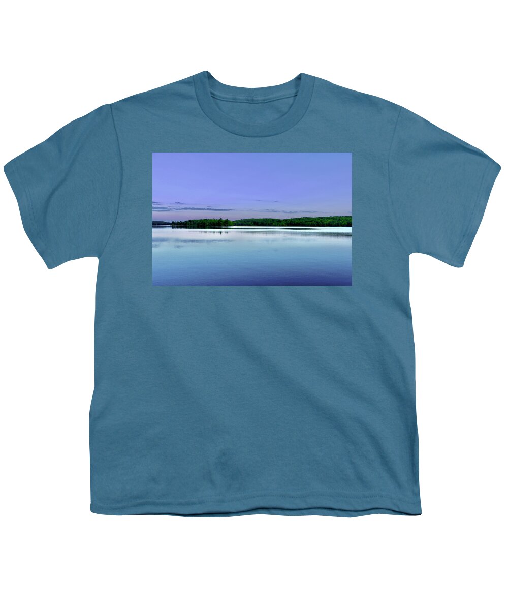 Dawn Youth T-Shirt featuring the photograph Dawn on Nelson Lake by Sarah Lilja