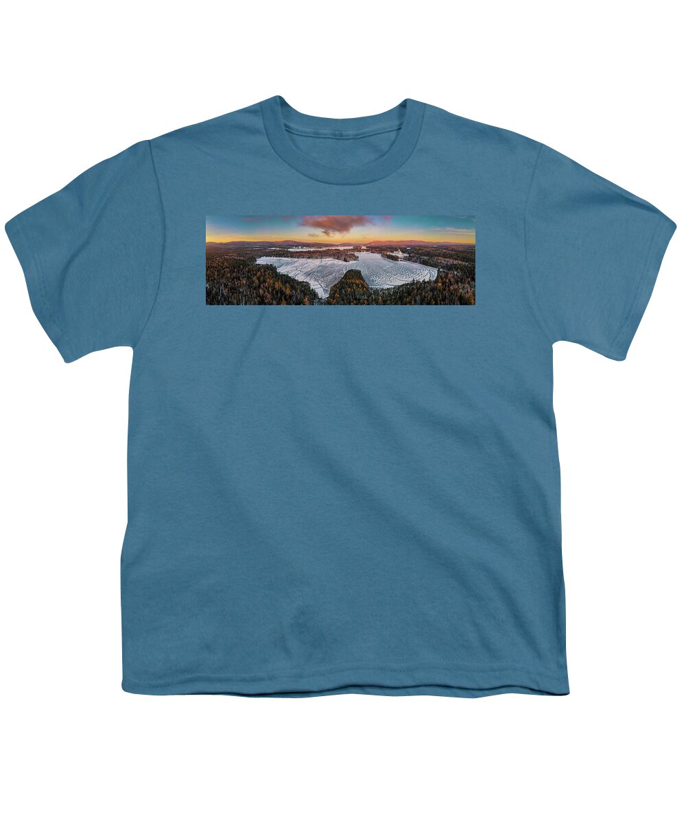 2020 Youth T-Shirt featuring the photograph Early Winter At Spectacle Pond - Brighton, VT by John Rowe