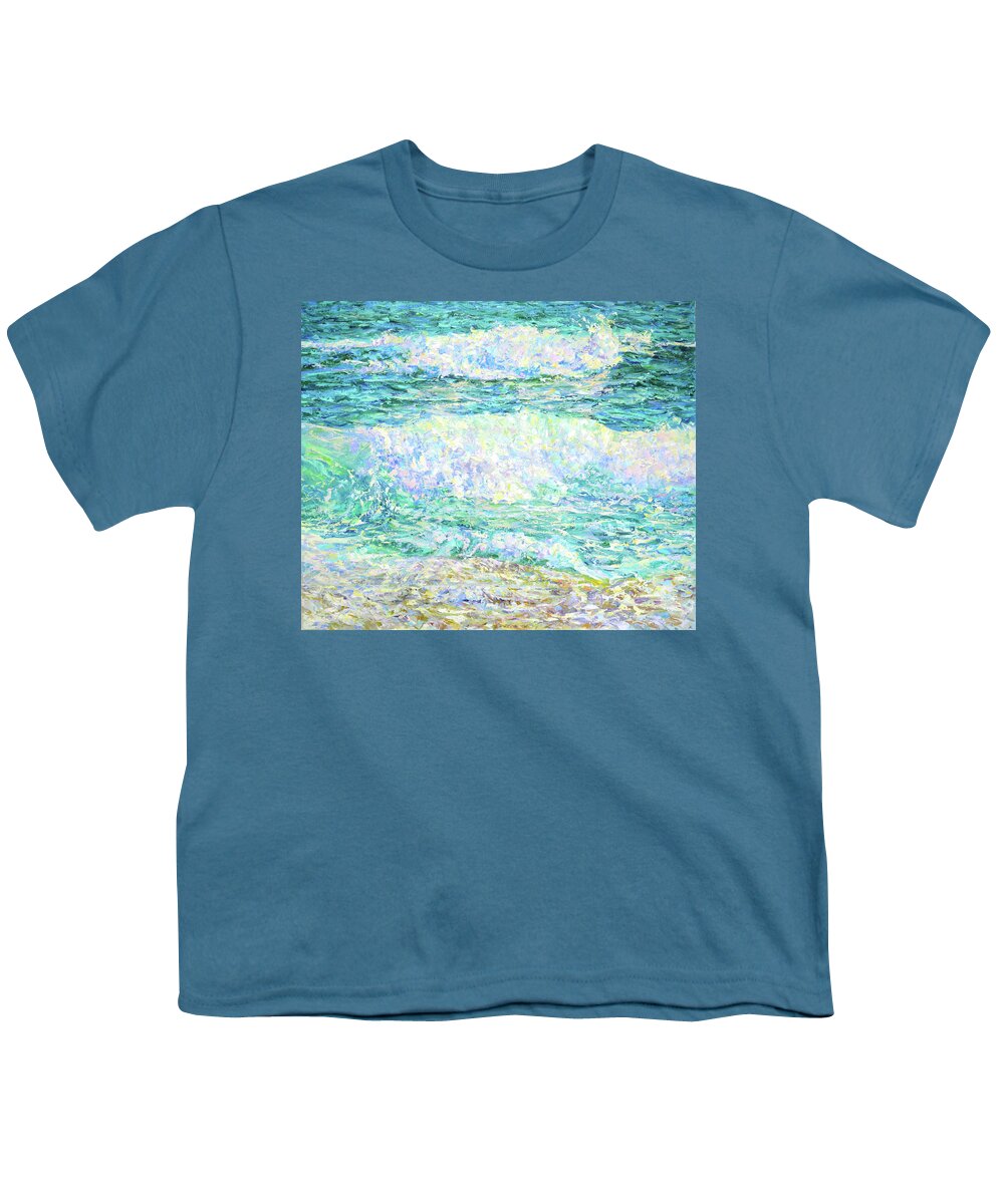Sea Youth T-Shirt featuring the painting Filled with light by Iryna Kastsova