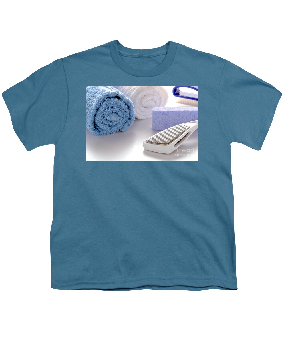 Accessories Youth T-Shirt featuring the photograph Foot Care and Maintenance Toiletry Accessories by Olivier Le Queinec
