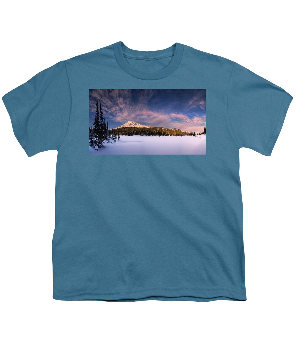 Mount Rainier Youth T-Shirt featuring the photograph Frozen at Mount Rainier by Dan Mihai