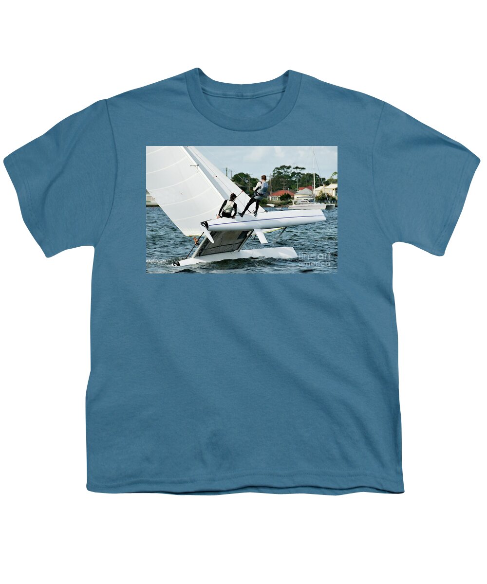 Csne3b Youth T-Shirt featuring the photograph High School Sailing Championships 3. by Geoff Childs