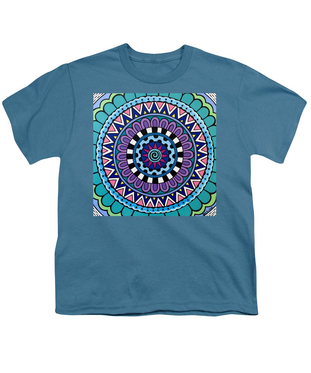 Mandala Youth T-Shirt featuring the painting In A Dream by Beth Ann Scott