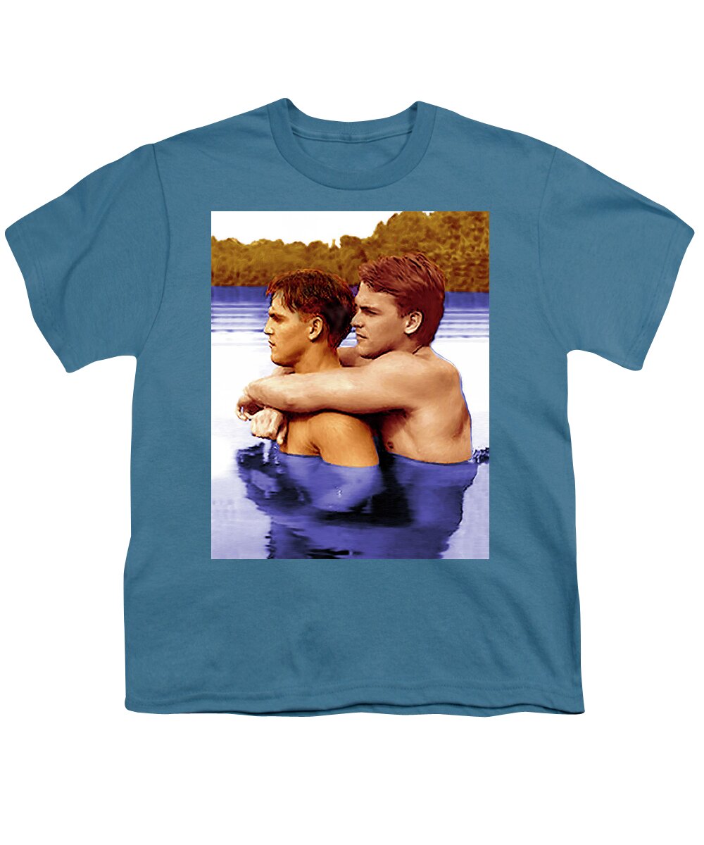 In The Water Youth T-Shirt featuring the painting In the Water  by Troy Caperton