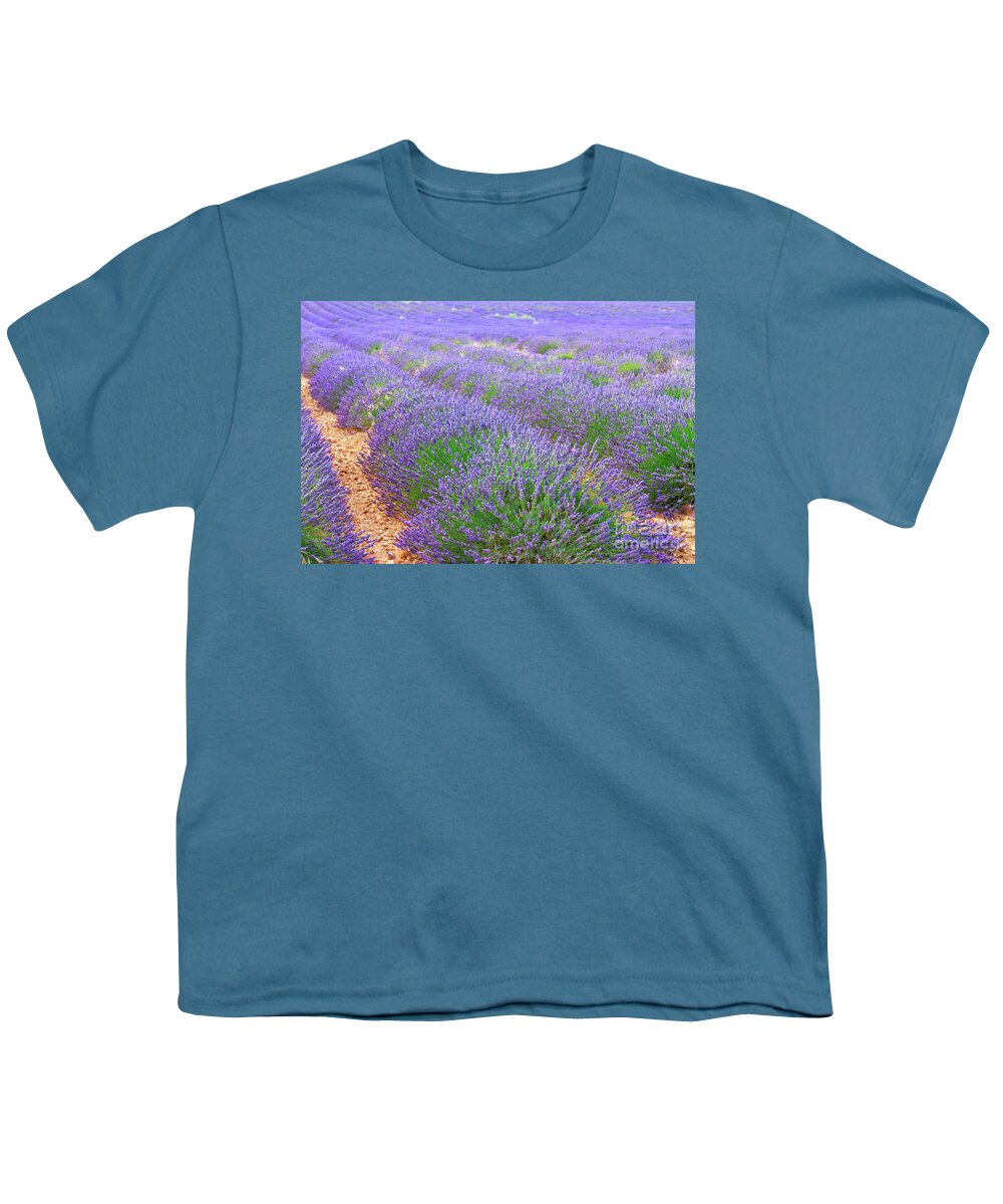 Lavender Youth T-Shirt featuring the photograph Lavender summer field by Anastasy Yarmolovich