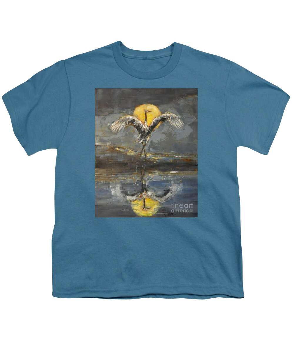 Dance Youth T-Shirt featuring the painting MoonDance by Dan Campbell