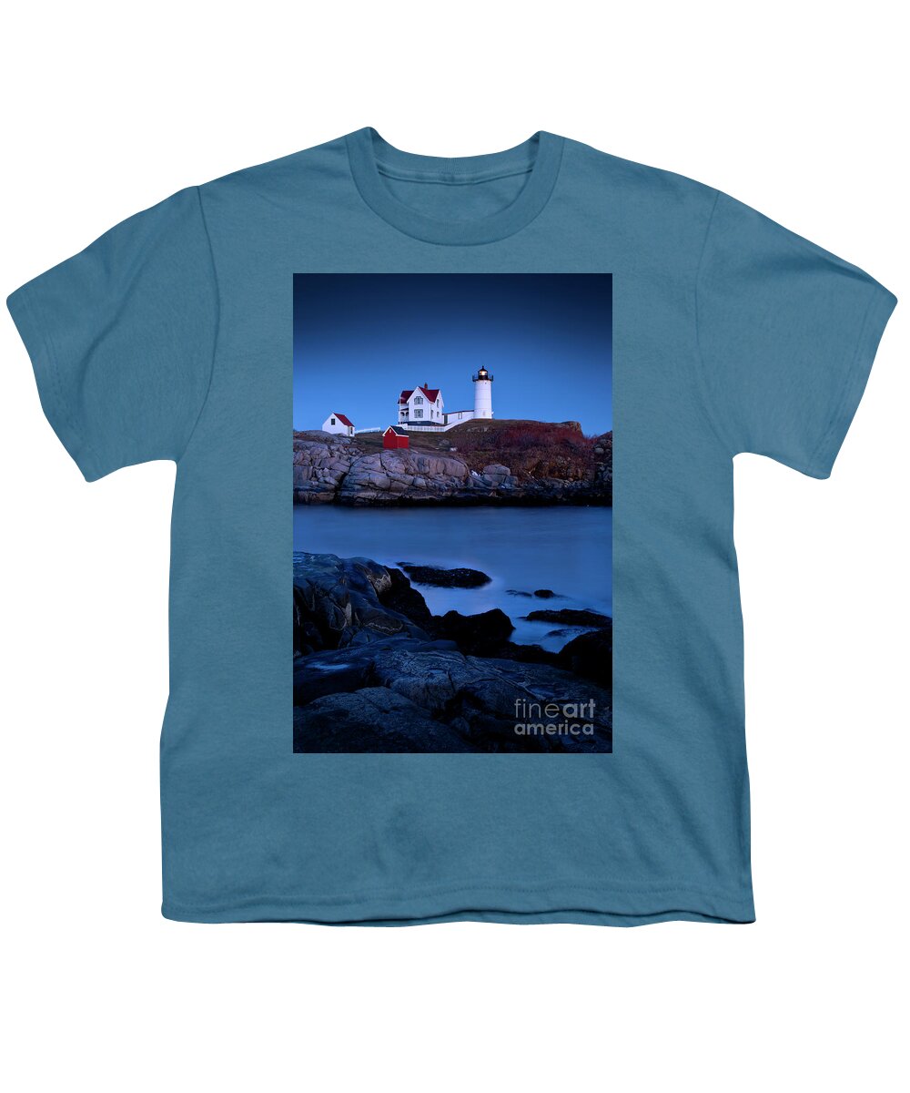 Nubble Youth T-Shirt featuring the photograph Nubble Lighthouse by Brian Jannsen