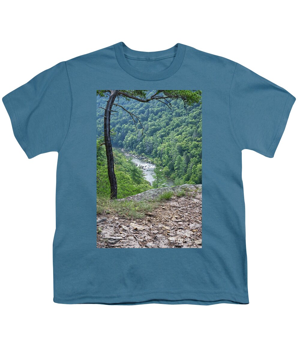 Obed Youth T-Shirt featuring the photograph Point Trail At Obed 17 by Phil Perkins