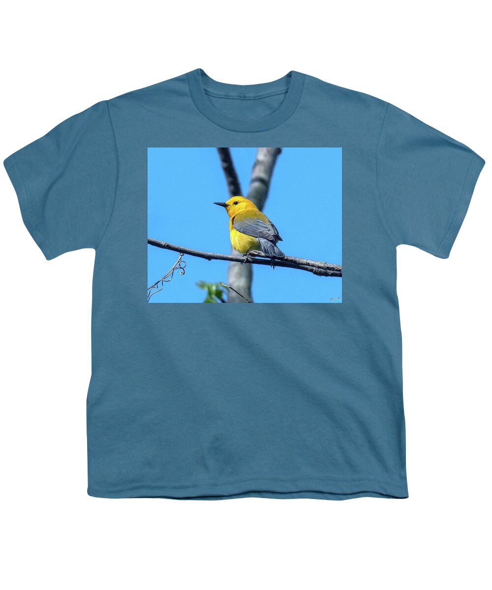 Nature Youth T-Shirt featuring the photograph Prothonotary Warbler DSB0344 by Gerry Gantt